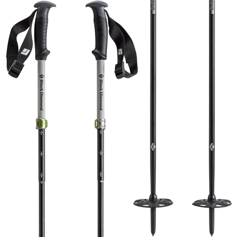 Black Diamond Compactor Folding Backcountry Ski Pole 115135cm Black
